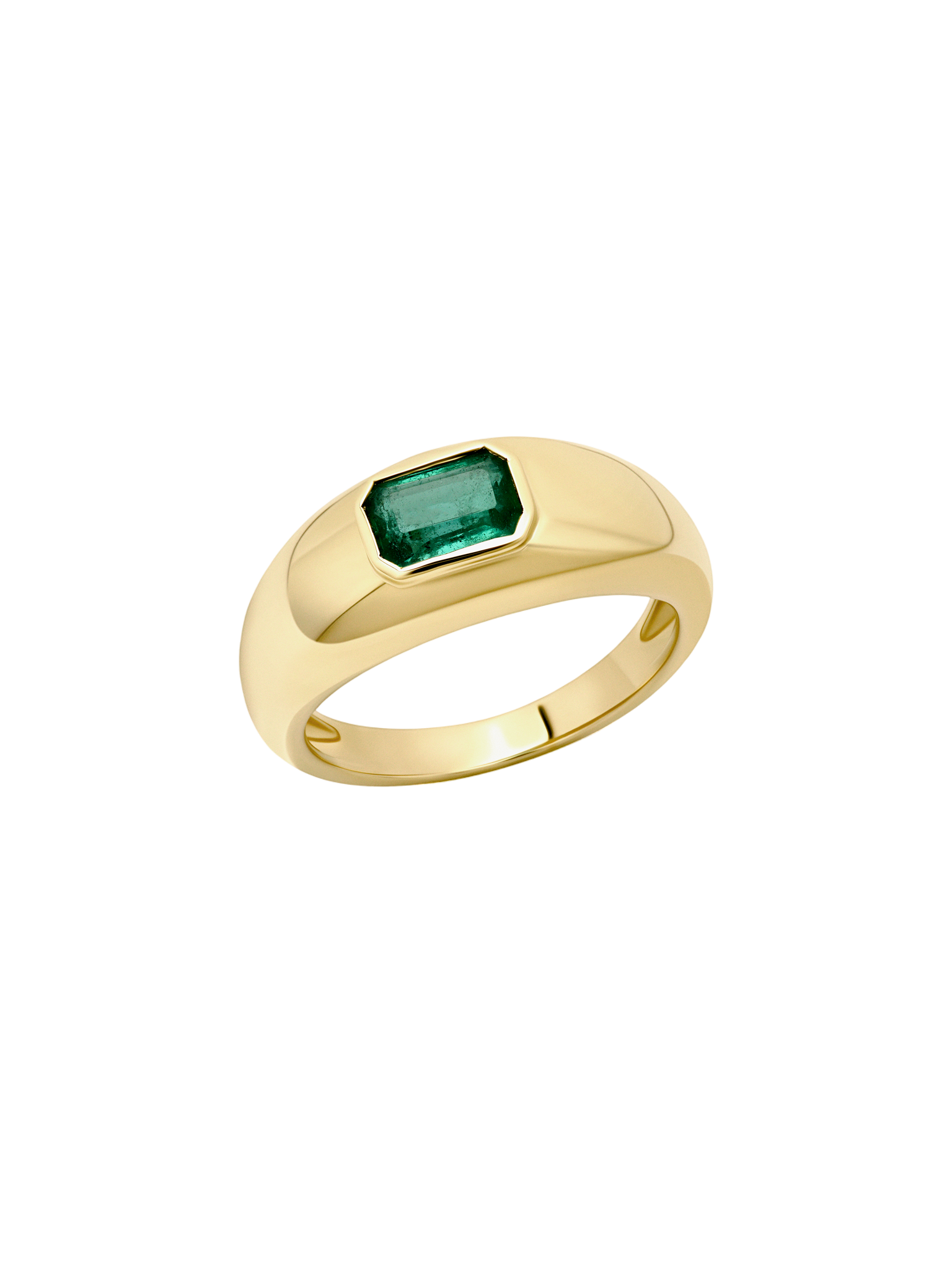 Small balloon ring with emerald